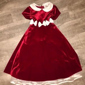 Long Red/Cream Dress